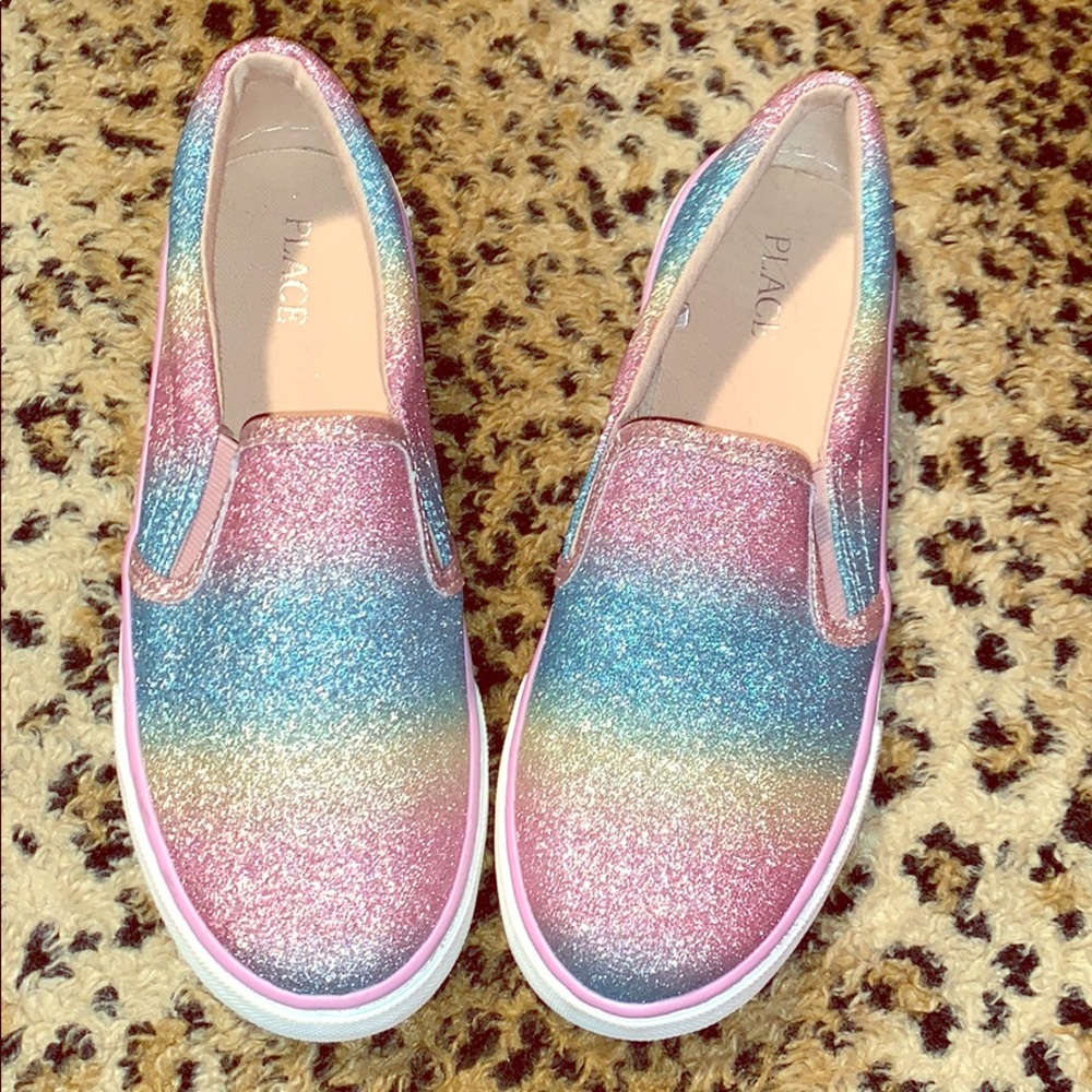 Children’s place sparkle slip on tennis shoes